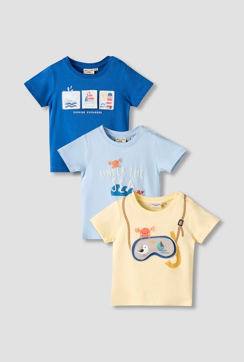 Juniors Printed T-shirt - Pack of 3