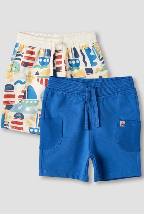 Juniors Assorted Drawstring Waist Shorts - Set of 2