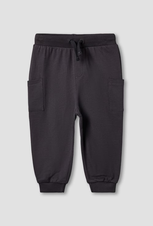 Juniors Solid Joggers with Drawstring Waist