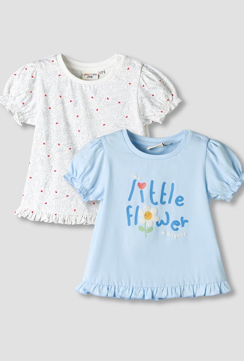 Juniors Printed T-shirt - Set of 2