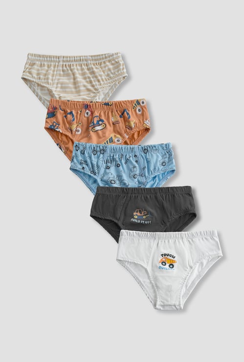 Juniors Assorted Print Briefs - Set of 5