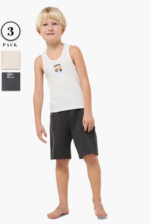 Juniors Assorted Vest - Pack of 3