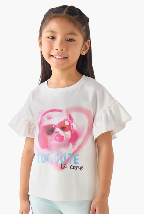 Juniors Graphic Print Top