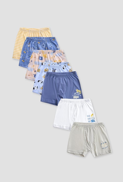 Juniors Assorted Print Boxers - Set of 7