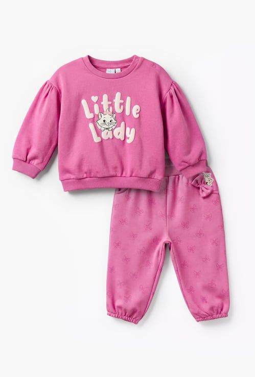 Juniors Marie Print Sweatshirt and Joggers Set