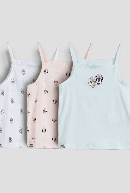 Juniors Daisy and Minnie Print Camisole - Pack of 3