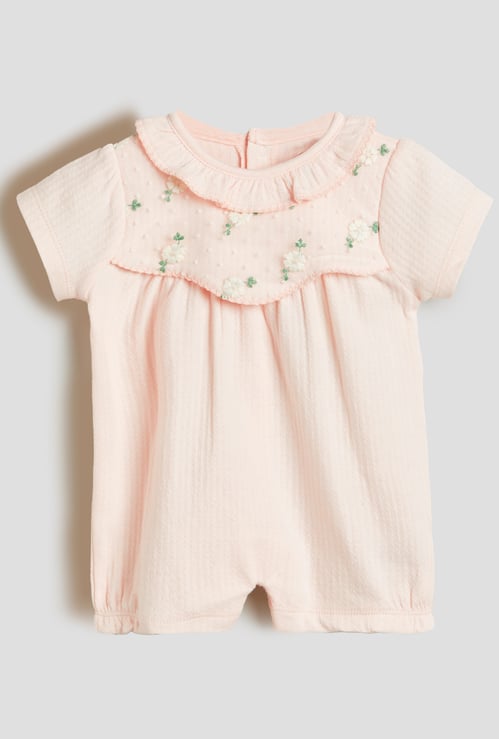 Giggles Floral Lace Romper