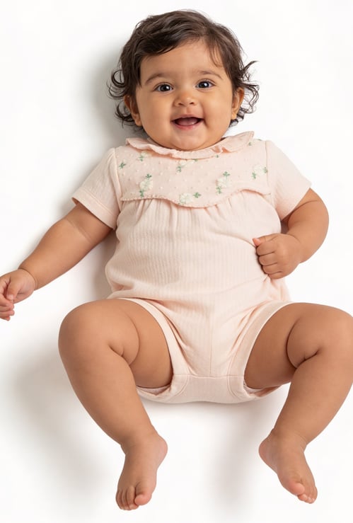 Giggles Floral Lace Romper