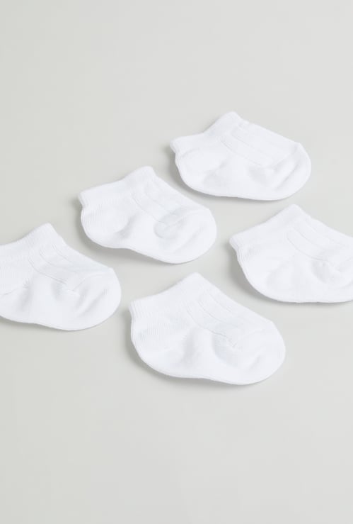 Juniors Solid Ankle Length Socks - Set of 5