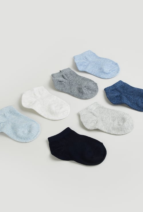 Juniors Solid Ankle Length Socks - Pack of 7