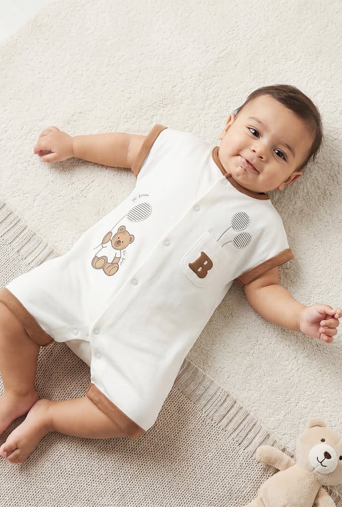 Juniors Bear Print Romper