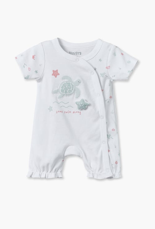 Juniors Aquatic Print Rompers