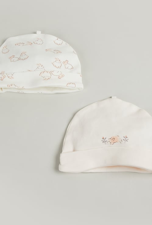 Juniors Printed Beanies - Pack of 2
