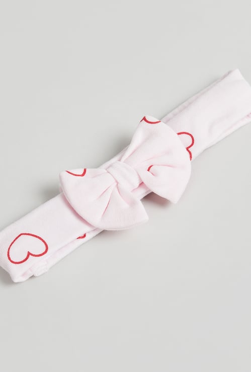 Juniors Heart Print Headband