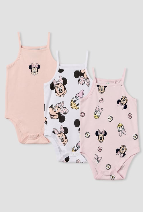 Juniors Minnie Mouse & Daisy Duck Print Bodysuits - Pack of 3
