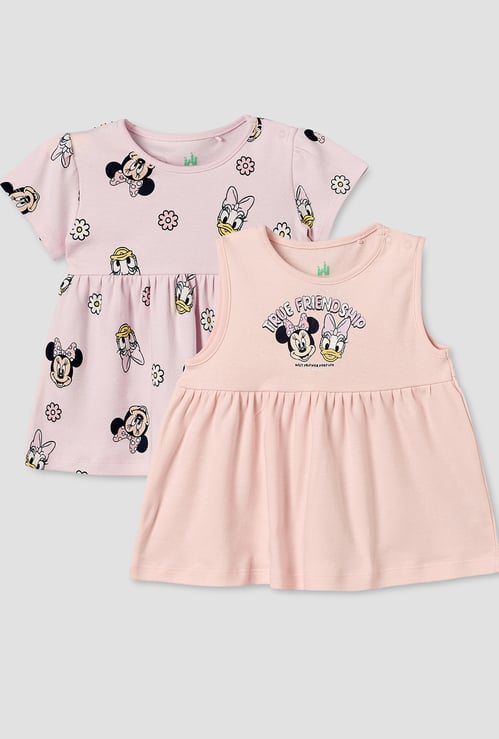 Juniors Minnie Mouse Print A-Line Dresses - Pack of 2