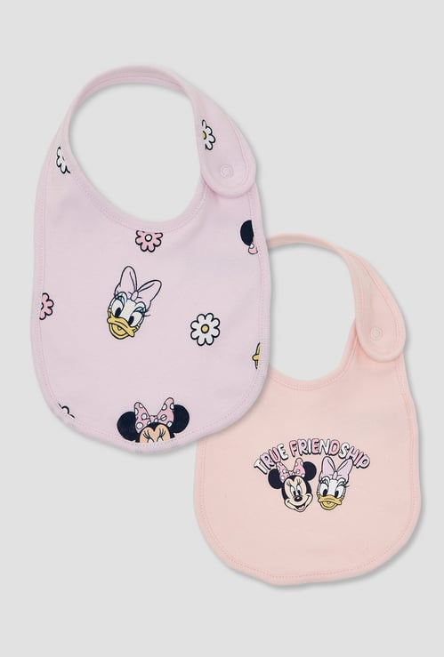 Juniors Minnie Mouse & Daisy Duck Print Bibs - Pack of 2