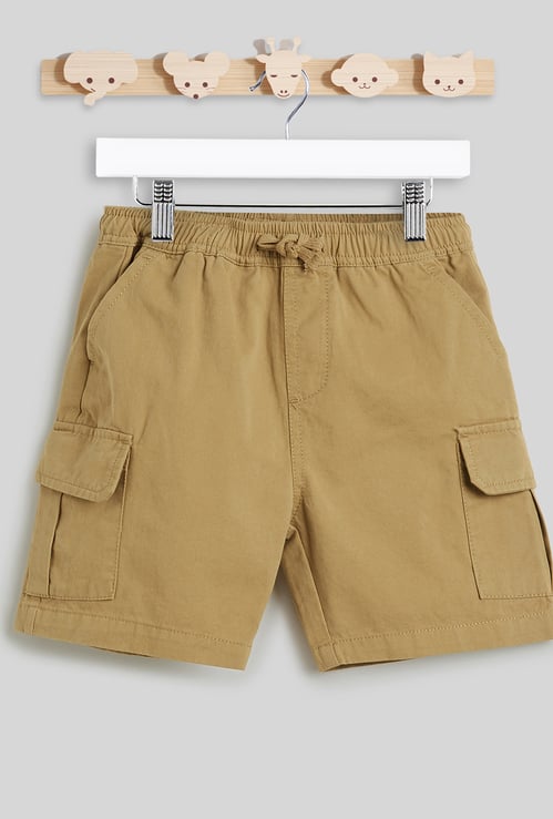 Juniors Solid Cargo Shorts