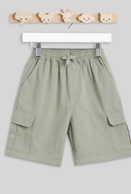 Juniors Solid Cargo Shorts