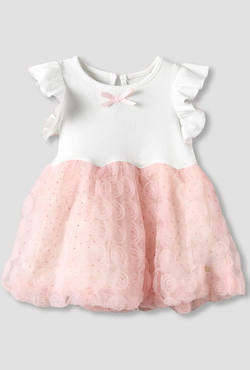 Giggles Rosette Tulle A-line Dress