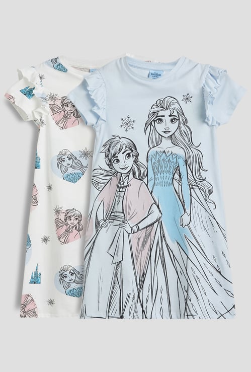 Juniors Frozen Print Night Dress - Pack of 2