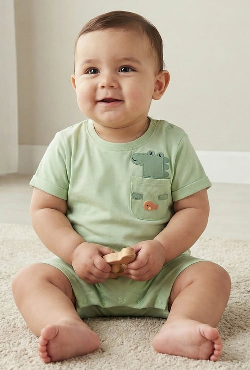 Juniors Appliqued Rompers - Set of 2