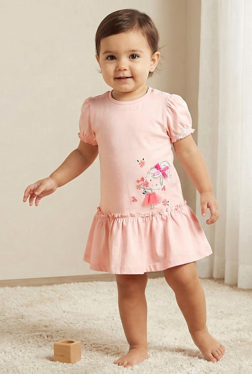 Juniors Floral Print Drop Waist Dresses - Set of 2