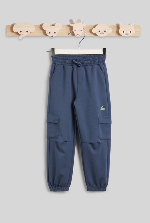Junior Sports Solid Cargo Joggers