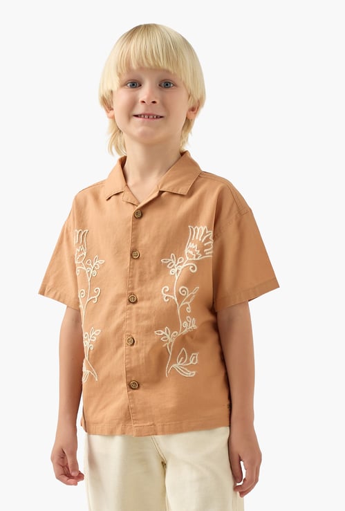Floral Embroidered Shirt