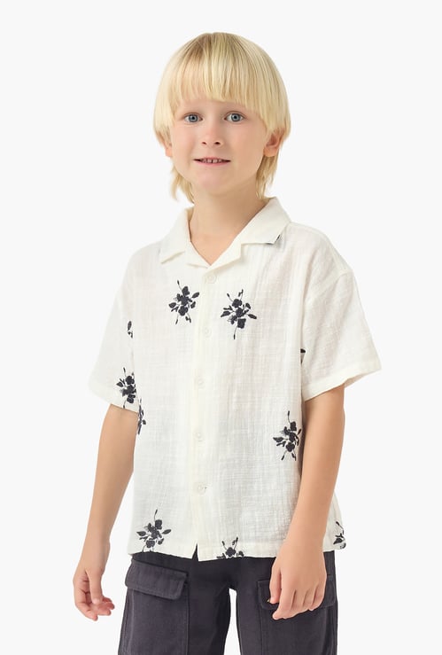 Floral Embroidered Shirt
