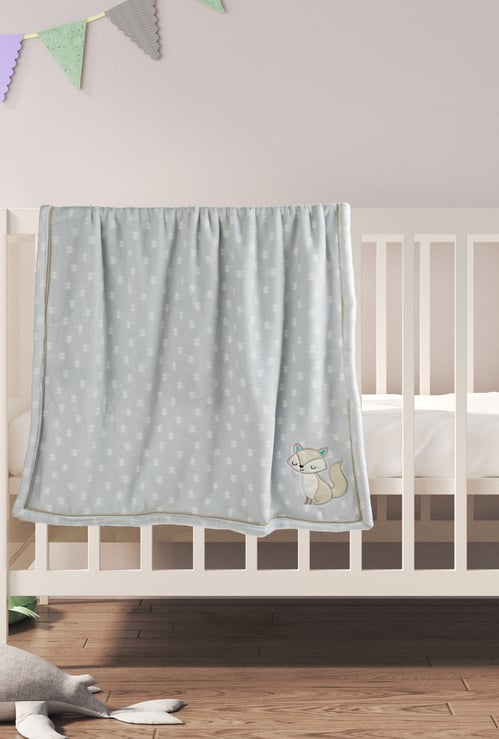 Juniors Applique Coral Fleeve Raschel Blanket -  76x102cm