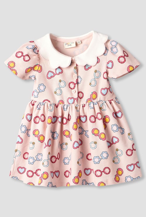 Juniors Heart Print A-line Dress