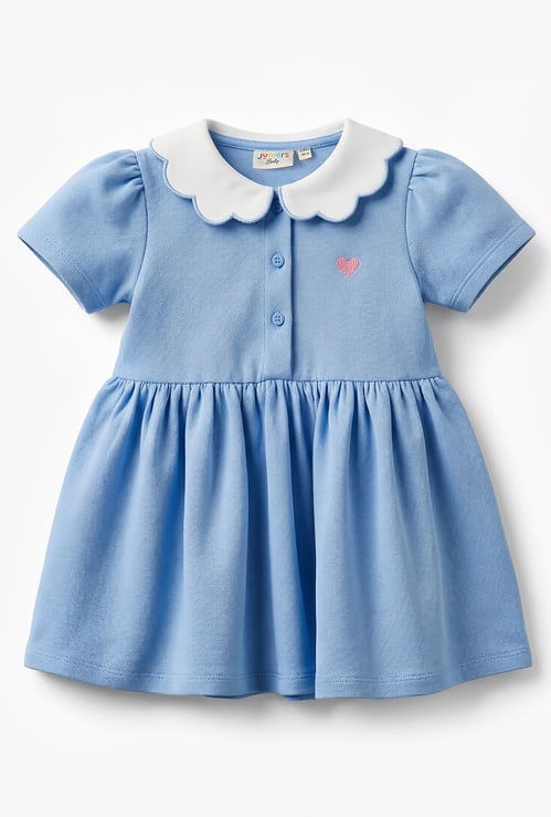 Juniors Solid A-line Dress