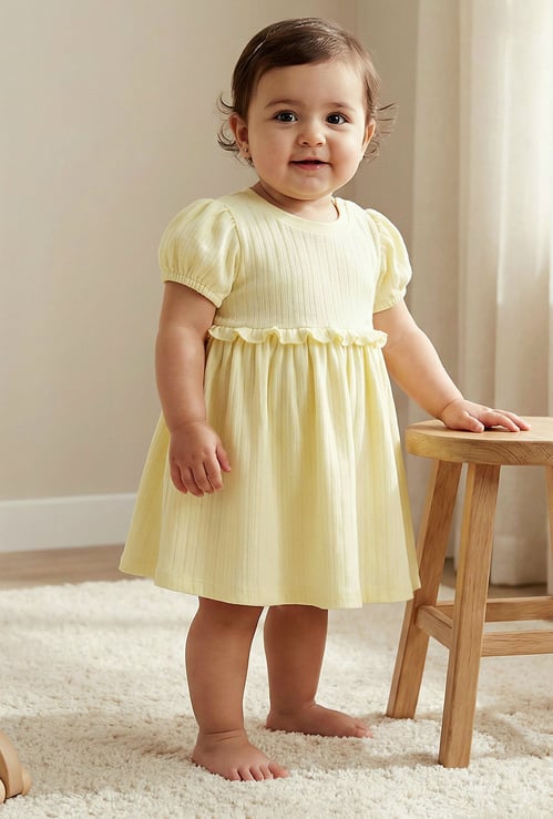 Juniors Ribbed A-line Dress
