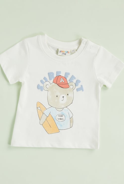 Juniors Teddy Bear Print T-shirt