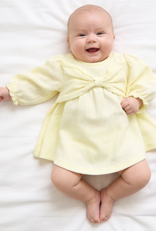 Juniors Knit Dress with Bow