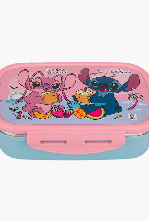 Striders Lilo And Stitch Lunch Box with Compartment And Cutlery