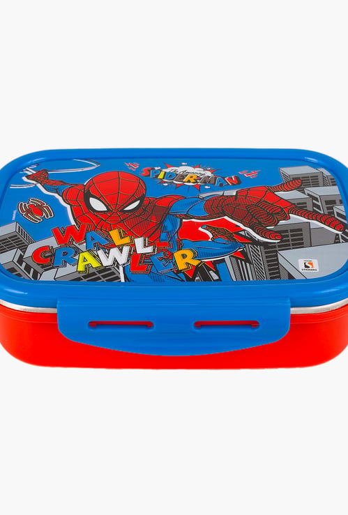 Striders Spiderman Lunch Box with Compartment and Cutlery