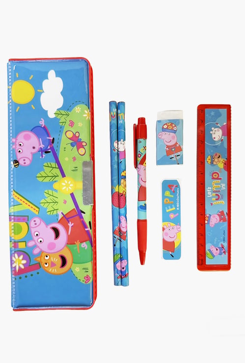Striders Peppa Pig Print 7 Piece Stationery Set