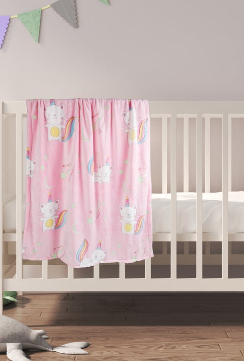 Juniors Glow in the Dark Raschel Blanket - 150 x 100 cm