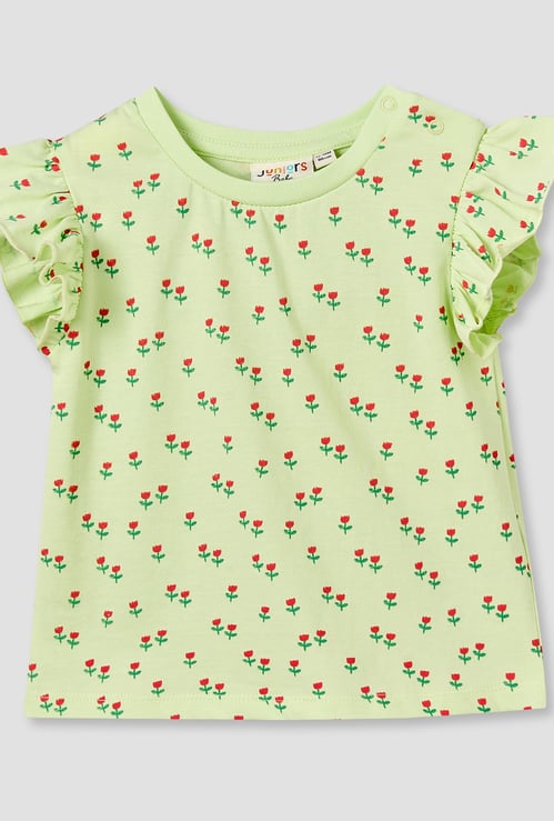 Juniors Floral Print Top
