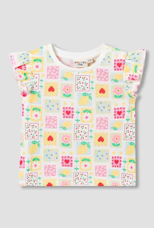 Juniors Floral Print Top