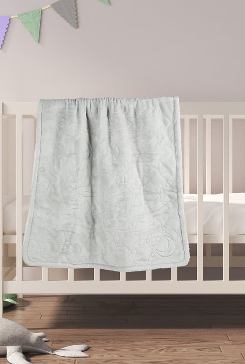 Juniors Quilted Stars Embroidered 2 Ply Blanket