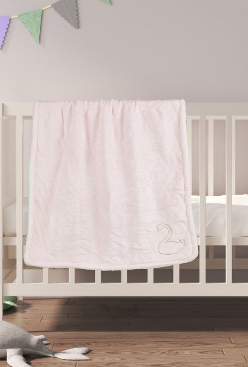 Juniors Quilted Embroidered 2 Ply Blanket