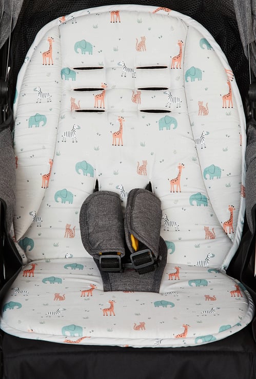 Juniors Printed Array Stroller Pad Cushion - 75 x 40 x 3 cm