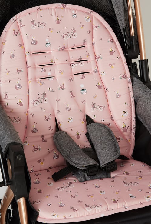 Juniors Printed Array Stroller Pad Cushion - 75 x 40 x 3 cm
