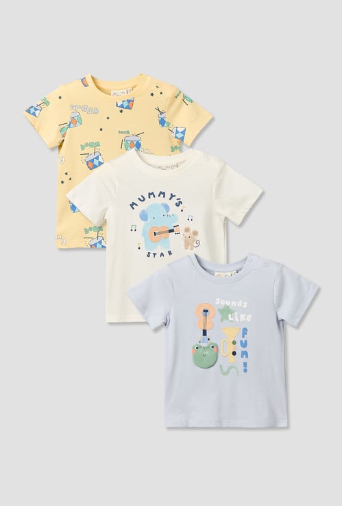 Juniors Printed T-shirt - Pack of 3