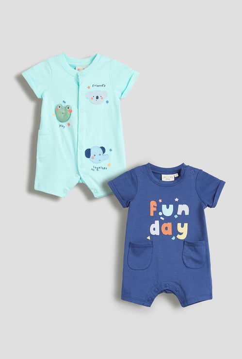 Juniors Printed Rompers - Pack of 2