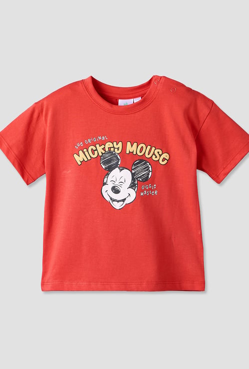Juniors Mickey Mouse Print T-shirt