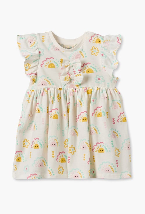 Juniors Printed  A-line Dress